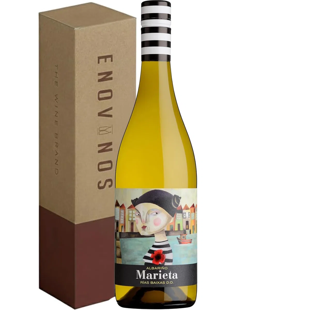 Botella de Vino Blanco Albariño Rias Baixas Galicia Marieta Martin Codax - 1 x 75 cl - Vino Galicia - VIno Martin Codax - Vino Blanco - Marieta Albariño - Mejor Seleccion ENOVINOS THE WINE BRAND
