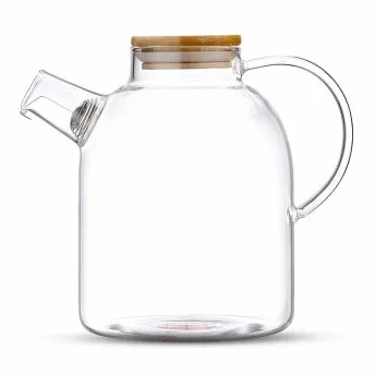 Tea & Tea® Tetera de Cristal 1,5 Litros Con Colador en el Cañón - Set de Regalo, Set de Té