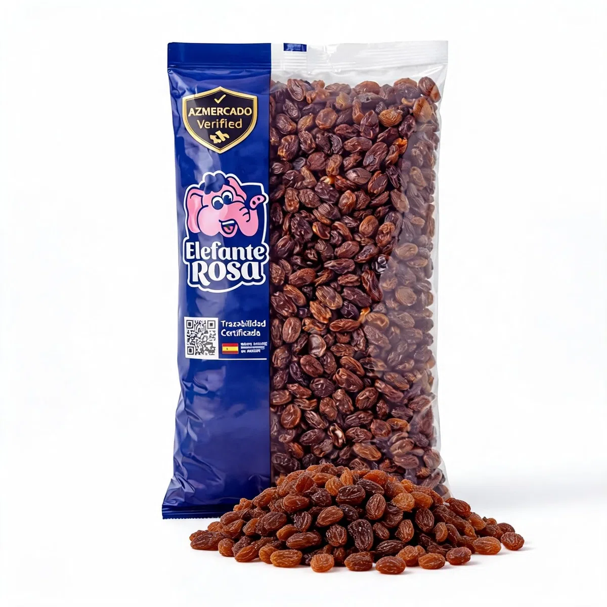 Elefante Rosa Pasas Sultanas 1kg Sin Azúcar Añadido | Uvas Secas Jugosas Sin Semillas | Para Repostería, Desayunos y Snack Natural | Fruta Seca Energética Formato Ahorro