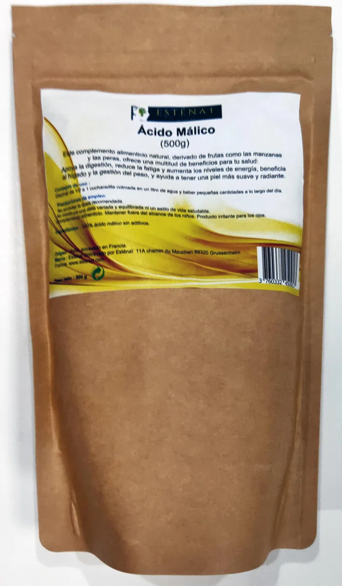 Ácido málico en polvo 500 g - Estenat