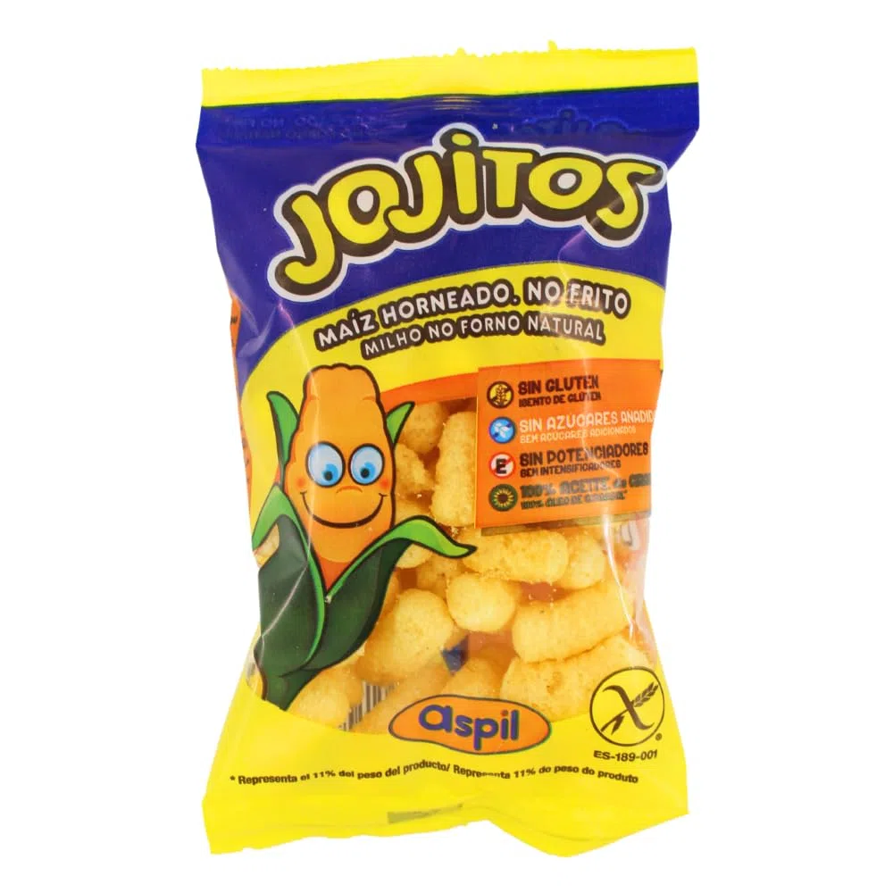 Genérico Jojitos - Gusanitos - Aperitívo de Maíz Horneado - 20 Bolsas de 7gr. - Sin Gluten, Sin Aceites de Palma, 100% Aceite de Girasol.