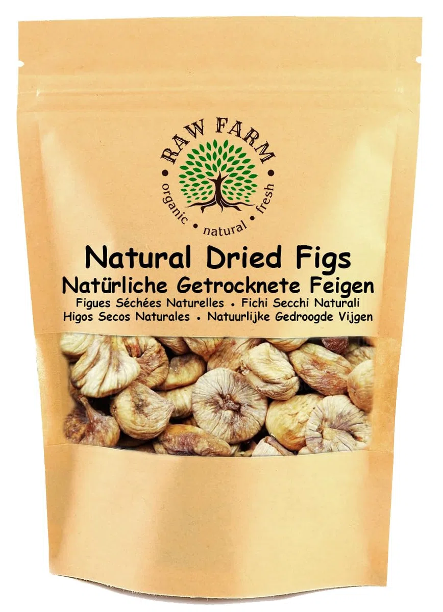 Raw Farm – Higos secos naturales – 1 kg – sin azúcar añadido – no pasteurizados – 100% naturales