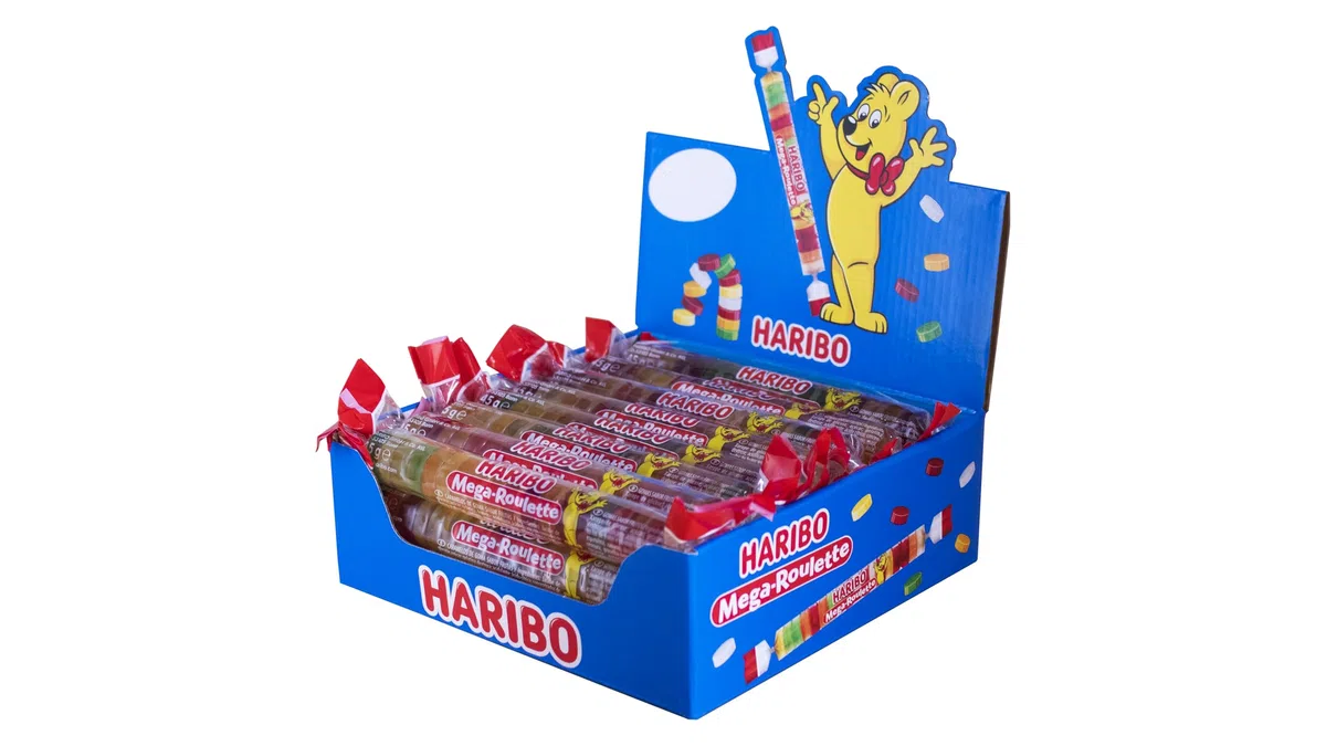 Haribo Mega Roulette Caramelos de Goma - 45g cada paquete, 1080 gr en total
