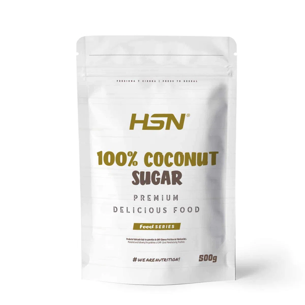 Azúcar de Coco de HSN | 100% Puro, Para Recetas Sanas, Edulcorante natural | Vegano, Sin Gluten, Sin Lactosa, Sin Aditivos, Sin Refinar, 500gr