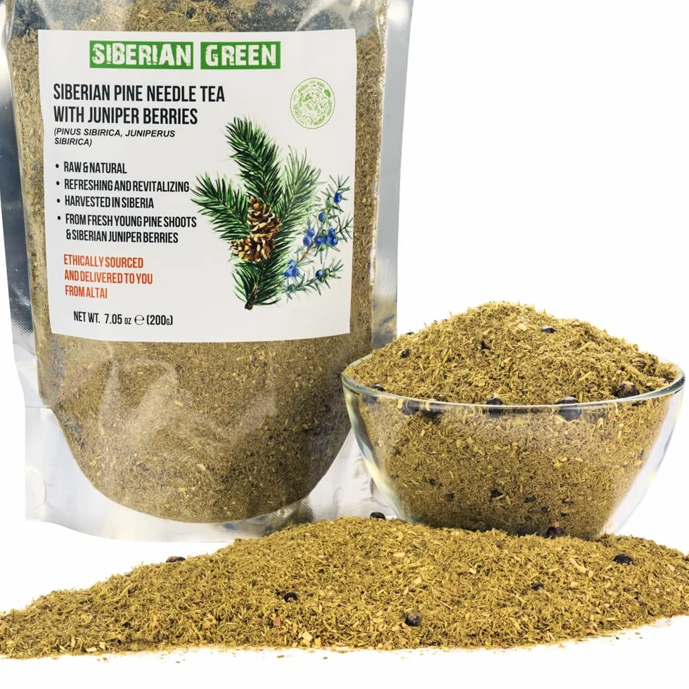 Té en polvo de pino blanco verde siberiano de Sibirica - 200g