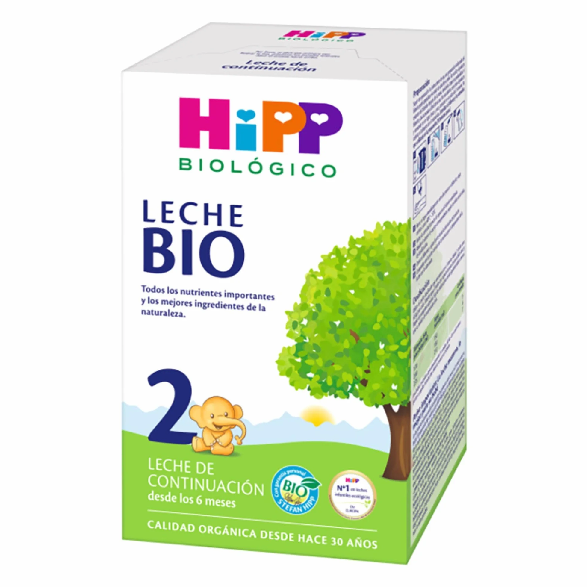 HiPP Biológico 2 Leche para bebés Ecológica 600 gr BIO 6-12 meses Lactosa Omega-3 Vitaminas C D Sin GMO