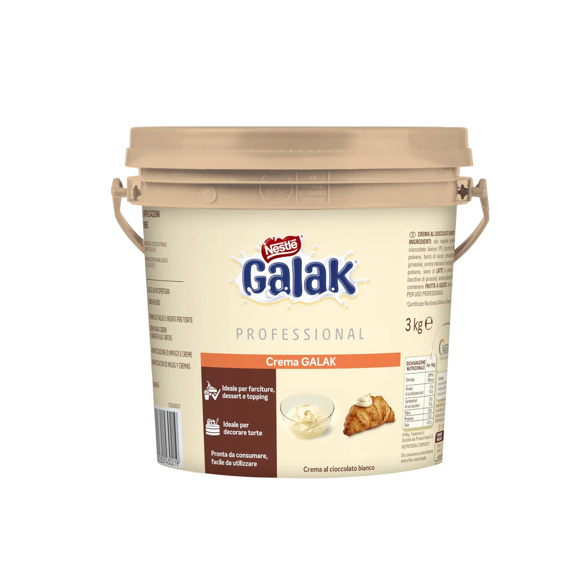 MILKYBAR Untable de Chocolate Blanco, cubo de 3kg