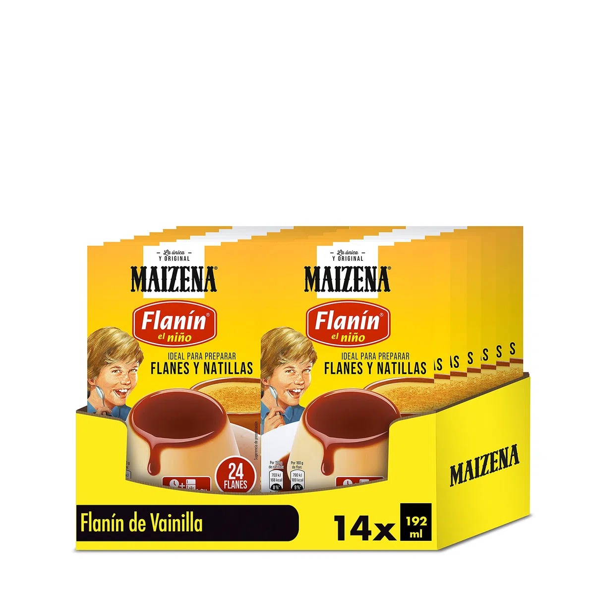 Maizena Preparado para Flanes y Natillas Flanín Vainilla 192g - Pack de 14, 1 unidad4
